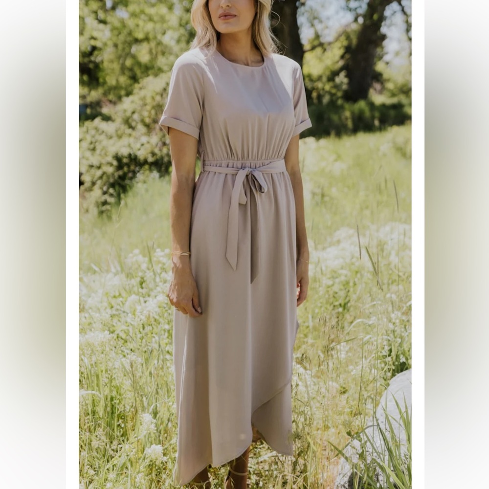 Roolee Taylor Jane Wrap Maxi Dress in Burlywood